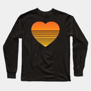 Gradient Heart - Orange Long Sleeve T-Shirt